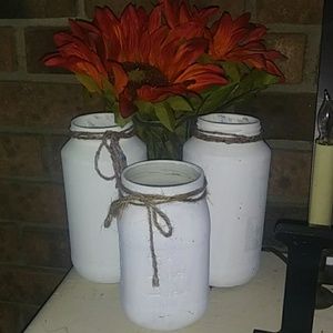 Handmade mason jar set